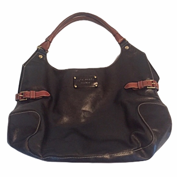 kate spade Handbags - Kate Spade Black & Brown Leather Shoulder Bag